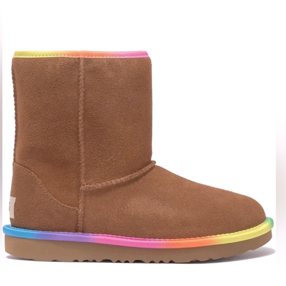 CLEARANCE!! NEW UGG Kids' Rainbow Genuine Shearling Lined Boot Sz1
